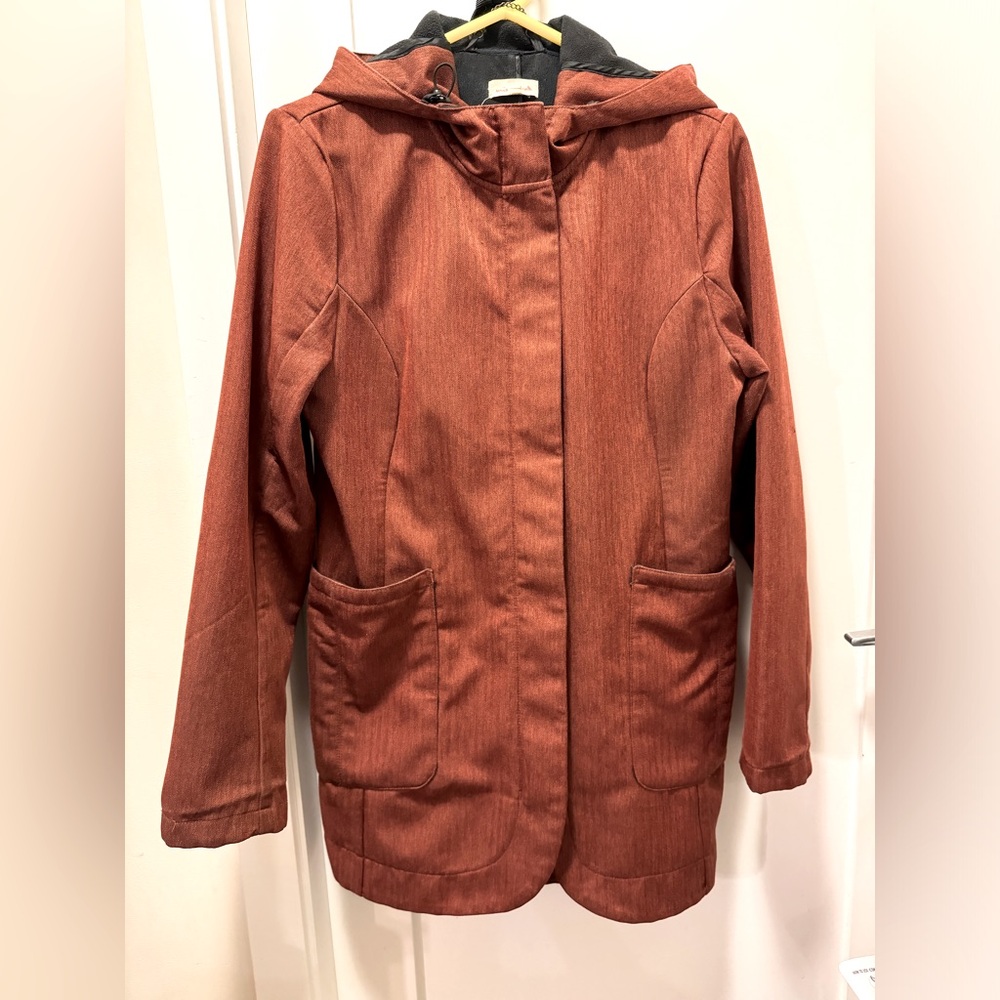 Mia Melon weatherproof waterproof fleece lined mid-weight A-line jacket, size L